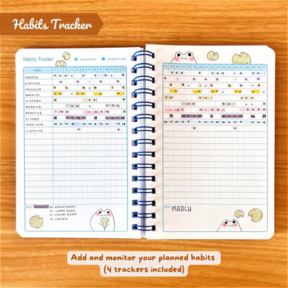 cozygloo Planner d'Études Quotidien Non Daté | Daily To-Do List | Révisions Examen Concours | Technique Pomodoro